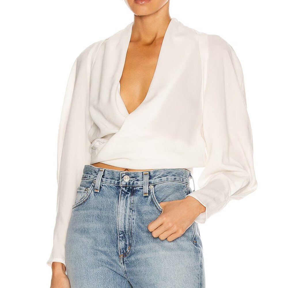 IRO Gasco Top White Blouse Size XS NWT